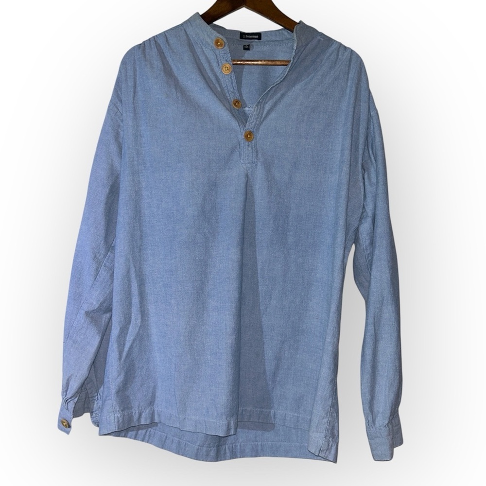 J. Peterman Henley Tunic Poet Shirt SIZE SMALL